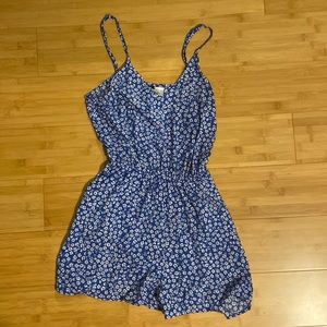 H&M blue floral romper